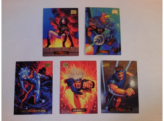 Marvel Masterpieces 1994 - 5 Trading Card Pack - Cable & Domino