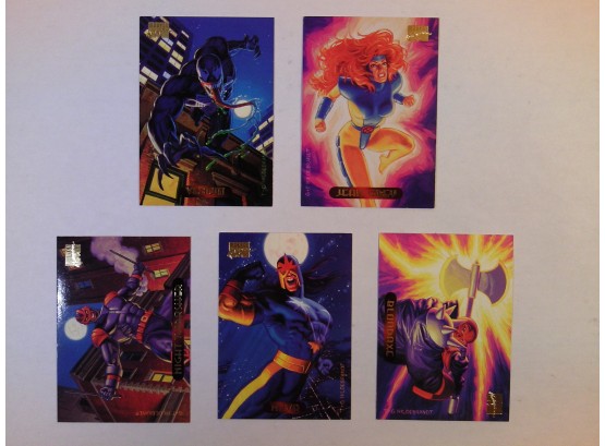Marvel Masterpieces 1994 - 5 Trading Card Pack - Venom & Jean Grey