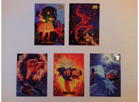 Marvel Masterpieces 1994 - 5 Trading Card Pack - Green Goblin & Carnage