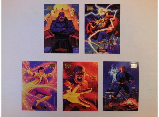 Marvel Masterpieces 1994 - 5 Trading Card Pack - Red Skull & Thor