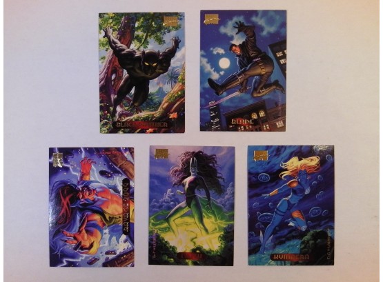 Marvel Masterpieces 1994 - 5 Trading Card Pack - Black Panther & Blade