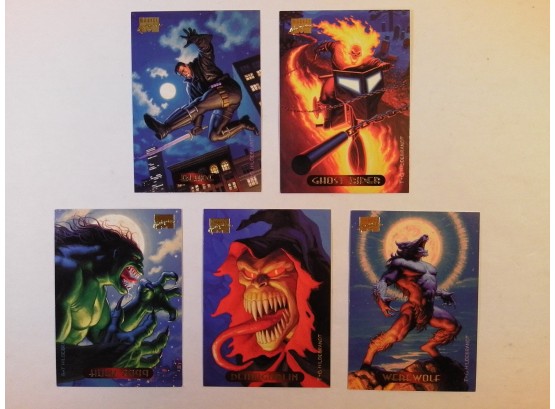 Marvel Masterpieces 1994 - 5 Trading Card Pack - Blade & Ghost Rider