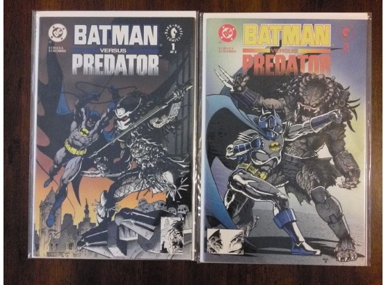 Crossover Comic - Batman Vs. Predator #1 & #3 - 1991 (Newsstand Edition)