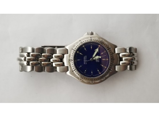 Fossil Watch - Blue 40mm - 50m - Silver Tone Bracelet - AM3067