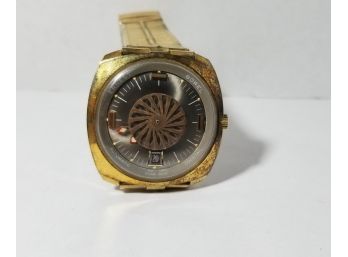 Vintage Ernest Borel Automatic Cocktail Watch - Kaleidoscope Second Hand Dial -