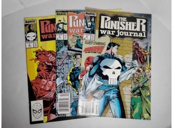Punisher War Journal Comic Lot - #2, #3, #5 - Jim Lee - Over 30 Years Old