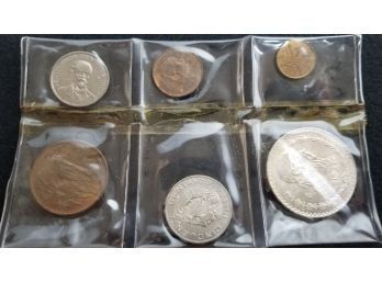 Mint Proof Set - Mexico 1964 Coins - Including Silver Peso And Other Uncirculated Proof Coins