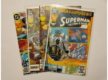 Reign Of The Supermen Comic Lot - 4 Comics