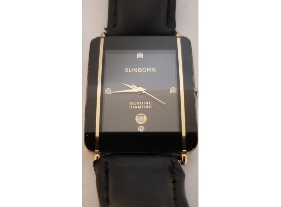 23k gold plated Sunborn men's watch for Sale in Humble, TX - OfferUp