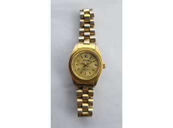 Gruen Gold Tone Quartz Ladies Watch - Date Display - 237-2015