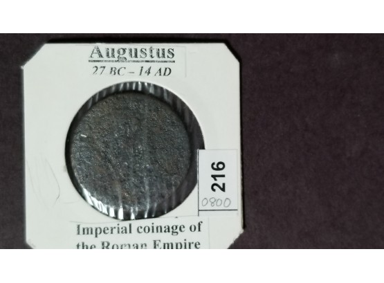 Ancient Roman Coin - Augustus 27 BC - 14 AD (2000 Years Old)