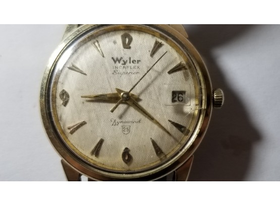 Vintage Watch - Wyler Incaflex Superior Dynawind 25 - 10K Gold Filled