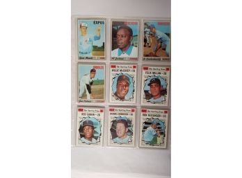 Collection Page -1969 Topps Baseball Cards - 9 Cards - Page Includes Jim Palmer