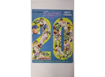1977 LA Dodgers Yearbook - 20th Anniversary Of The Los Angeles Dodgers - One Dollar Cover Price
