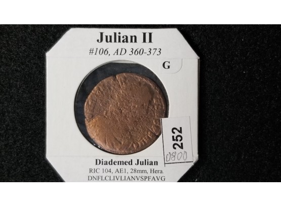Ancient Roman Coin - Julian II - AD 360 - 373