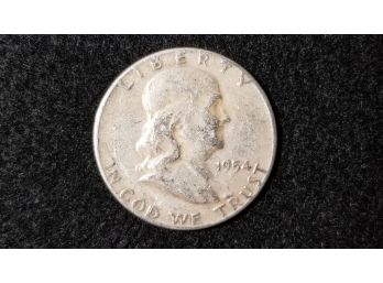 US 1954 Franklin Silver Half Dollar -  Fine