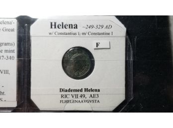 Ancient Roman Coin - Helena - 337 To 340 AD - Certificate Of Authenticity