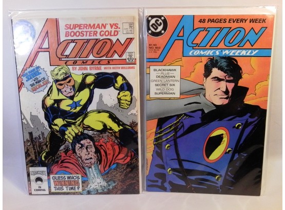 Action Comics Comic Pack - Action Comics #594 & #603 - John Byrne - Over 30 Years Old