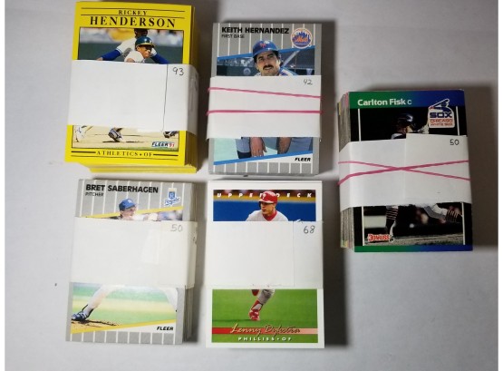 Baseball Card Collected Packs - 5 Packs - Carlton Fisk, Lenny Dykstra, Rickey Henderson...