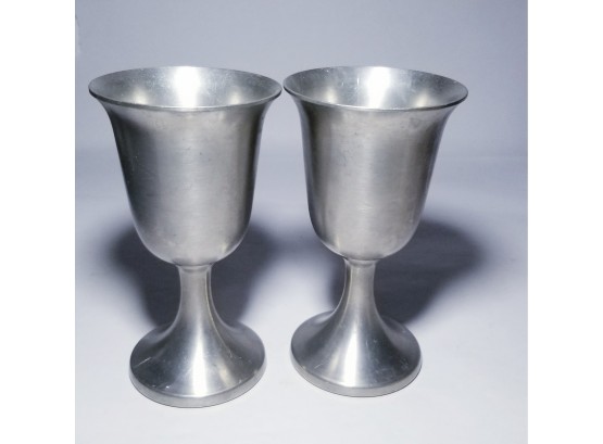 Web Pewter Goblets - Set Of 2 - Wine Goblets/cups/challis