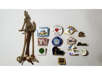 Vintage Ski Pins - Miscellaneous Locations Skiing - Pins From Ski Mountains And Resorts
