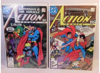 Action Comics Comic Pack - Action Comics #591 & #593 - John Byrne - Over 30 Years Old