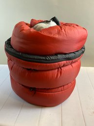 Vintage Camping Sleeping Bag With Nylon Exterior