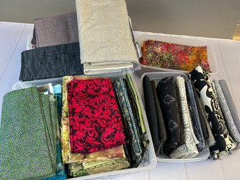 Lot Of Miscellaneous Quilting Or Sewing Fabric Of Various Sizes