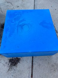 Bright Blue Outdoor Fiberglass Table For Patio, Porch Or Deck