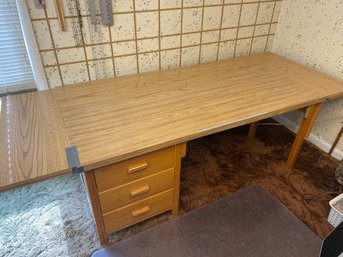 Sturdy Sewing, Craft, Or Quilting Desk With Three Drawers