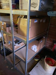 Sturdy 5-shelf Metal And Wood Shelving Unit, Garage Or Workshop Storage, Contents Not Included, Lot H