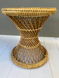 Adorable Caned And Wicker Plant Stand