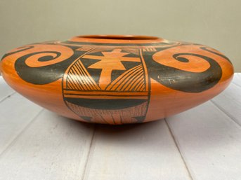 Magnificent Garnet Pavatea Hopi Poly Chrome Native American Pottery Bowl