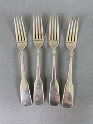 4 Sterling Silver Dinner Forks By International Silver In The 1810 Pattern (235 Grams)