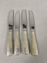 4 Sterling Silver Dinner Knives By International Silver In The 1810 Pattern