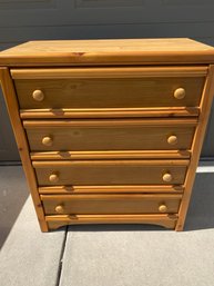 Wooden 4-Drawer Dresser Or Chest Of Drawers, Bedroom Storage