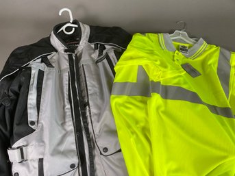 Very Nice Tour Master Transition 3.0 Textile Armor Motorcycle Jacket And High Visibility Polo Shirt With Tags