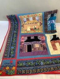 Spectacular Log Cabin Themed Block Exchange Quilt By The Poudre Patchwork Neighborhood