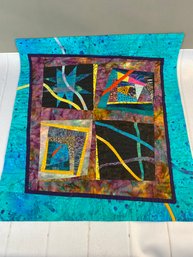 Wonderful Art Quilt Wall Hanging Or Tapestry By Local Artist Frances Rosenfeld, Titled Interruptions