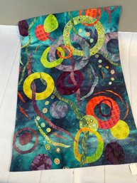 Charming Art Quilt Wall Hanging Or Tapestry By Local Artist, Frances Rosenfeld Titled Effervescence