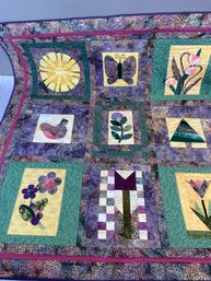 Beautiful Art Quilt Wall Hanging Or Tapestry By Local Artists, Frances Rosenfeld And Others