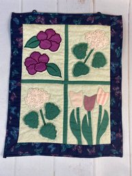 Adorable Art Quilt Wall Hanging Or Tapestry By Local Artist, Frances Rosenfeld