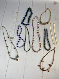 Miscellaneous Costume Jewelry Necklaces, Most Are Handmade