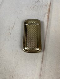 Wonderful Vintage Lighter With Etched Silver Case