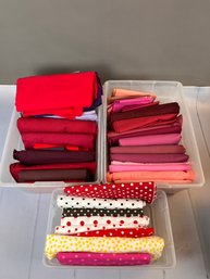 Lot Of Miscellaneous Quilting Or Sewing Fabric Of Various Sizes