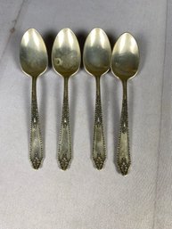 Four Antique Sterling Silver Baby Spoons By Whiting Manufacturing Corp, Cinderella Pattern (39 Grams), Lot B