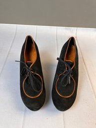 Gorgeous Chie Mihara Black Suede And Brown Leather Heels- Size 40