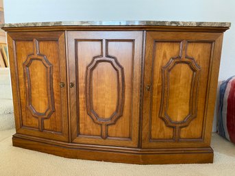 Incredible Solid Wood Hutch, Television Stand, Or Entertainment Center With Marble Top By Henredon