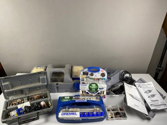Huge Lot With A Dremel 4000 Rotary Tool, Two Accessory Kits, Plastic Cases And More