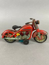 Vintage 1950s Metal Toy Harley Davidson Motor Cycle
